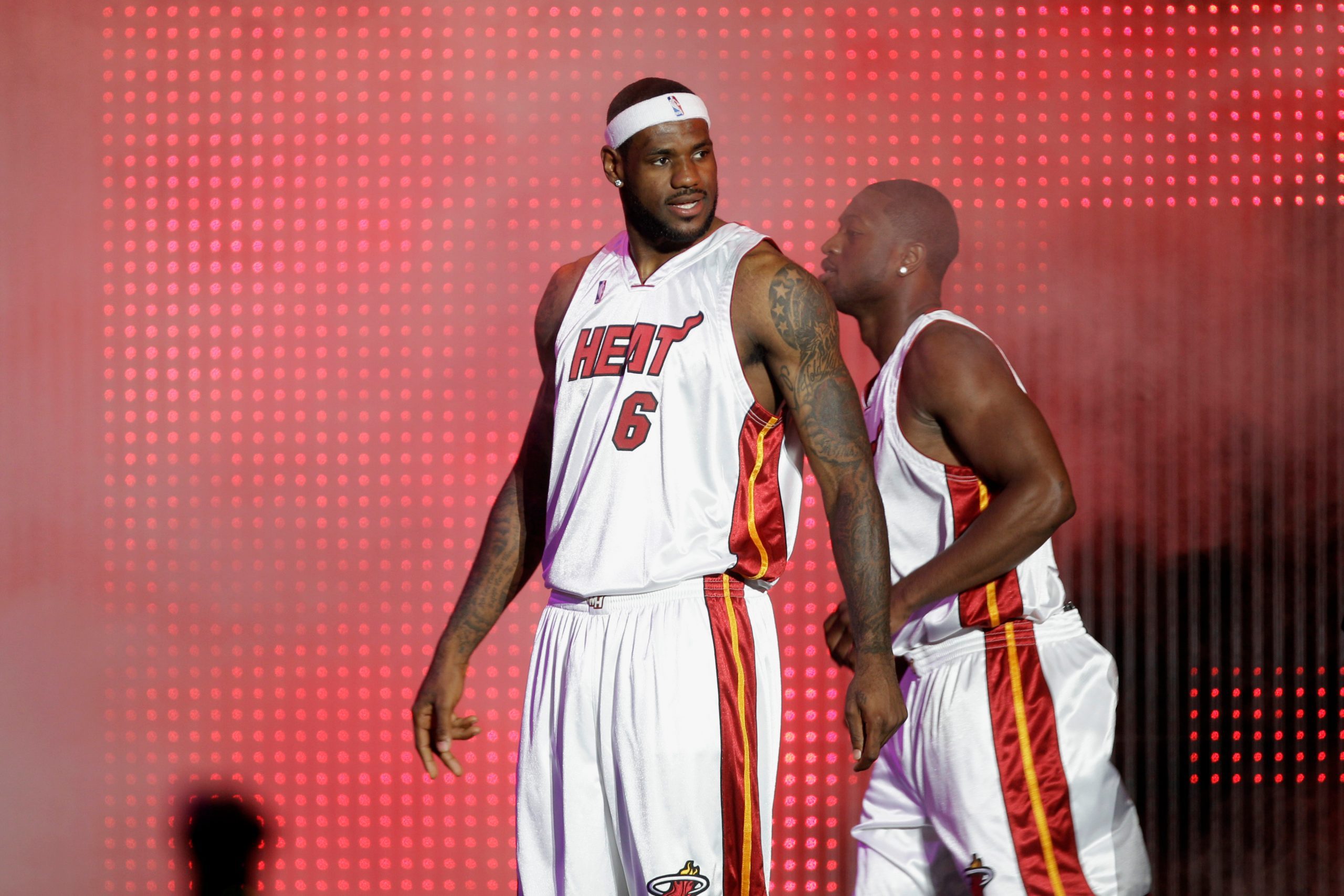 Mandatory Credit: Photo by J Pat Carter/AP/Shutterstock (5975859l) LeBron James LeBron James (6) appears at Fan Fest in Miami Miami Heat Fan Fest Basketball, Miami, USA