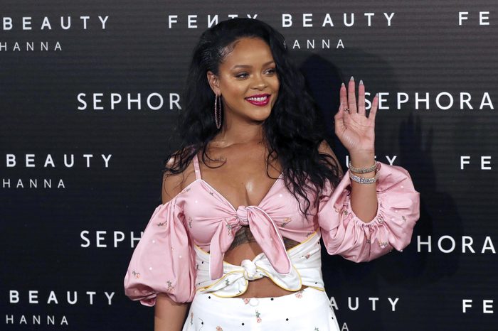 Rihanna promotes her make-up line Fenty Beauty in Madrid, Spain - 23 Sep 2017