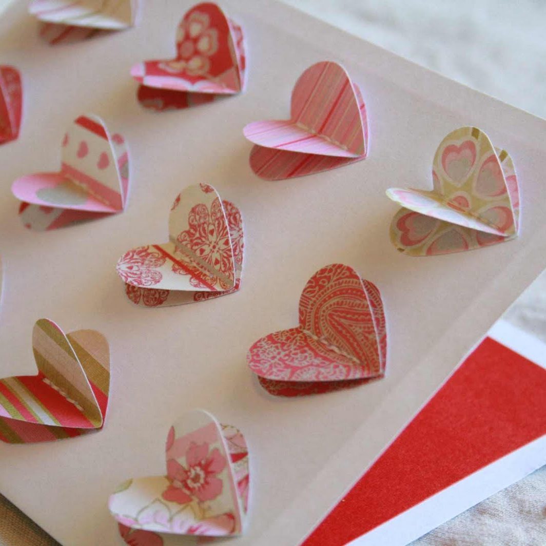 3d Heart Card for valentines day