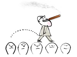 boss with cigar illustration