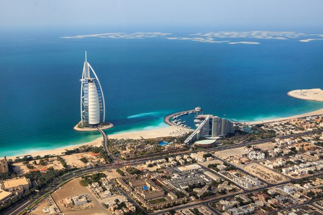 DUBAI, UAE - JANUARY 20: Burj Al Arab hotel on January 20, 2011 in Dubai, UAE. Burj Al Arab is a luxury 5 star hotel built on an artificial island in front of Jumeirah beach