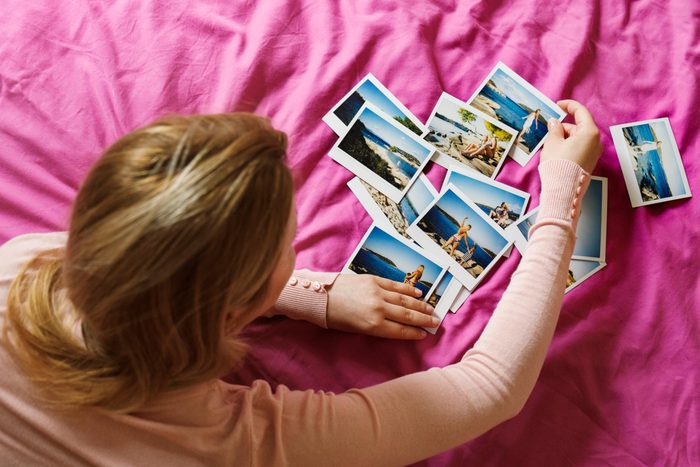 Browsing Vacation Photographs At Home