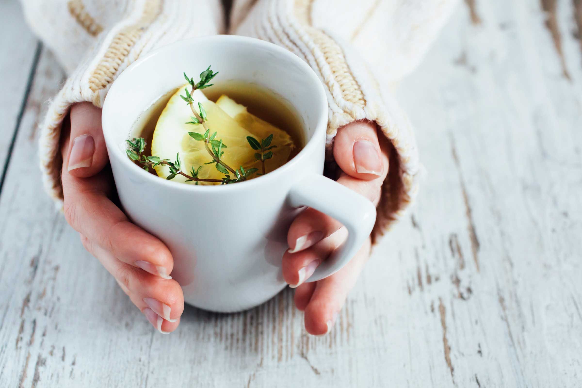 lose weight at desk sip tea