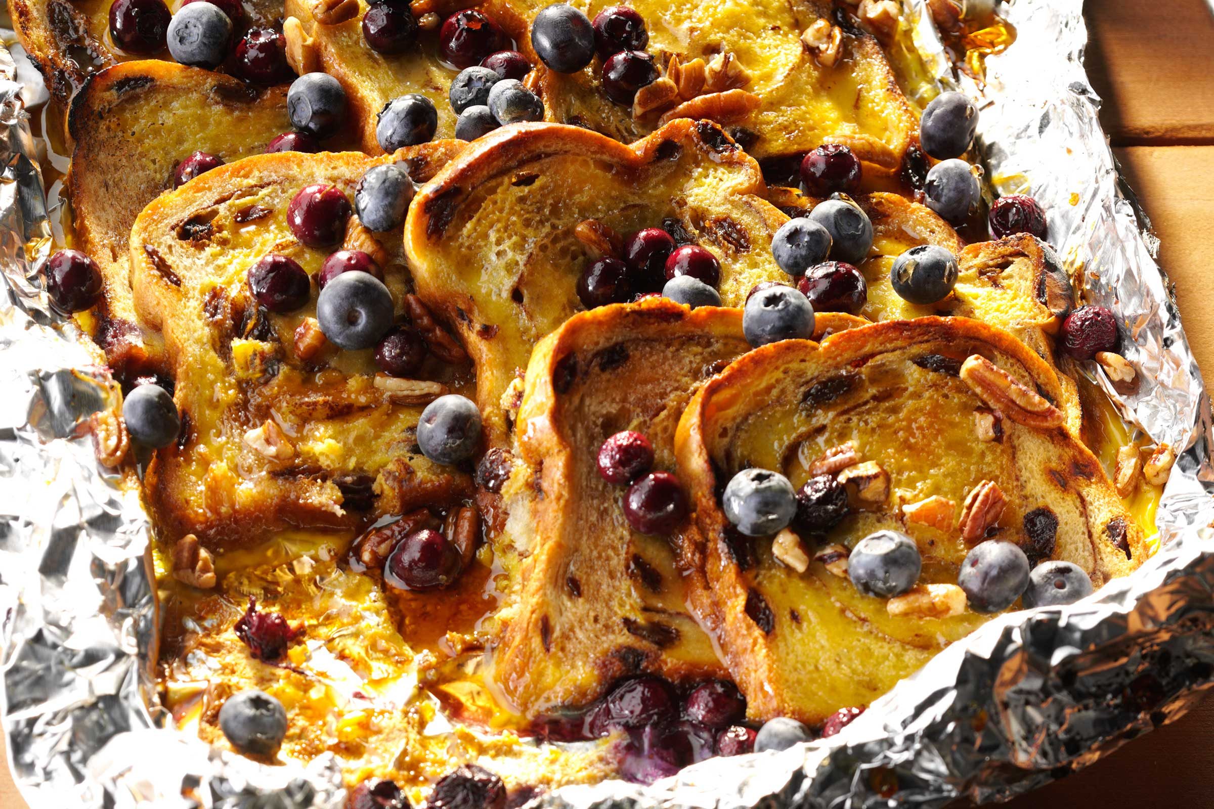 camping recipes Blueberry Cinnamon Campfire Bread