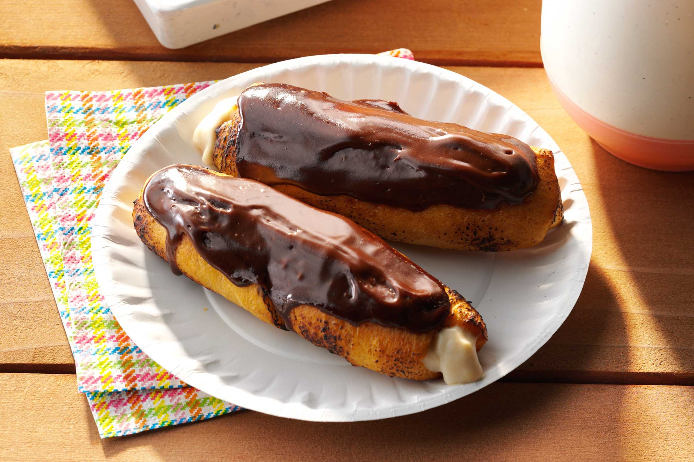 camping recipes Eclairs on the Grill