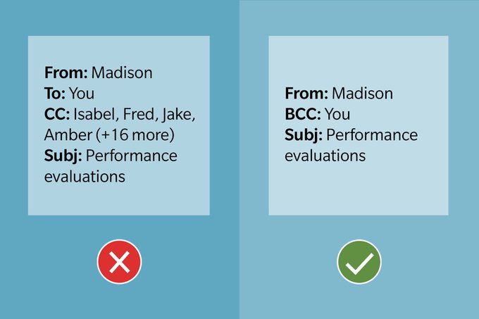 Email Etiquette Tip 11 Bcc Private Info