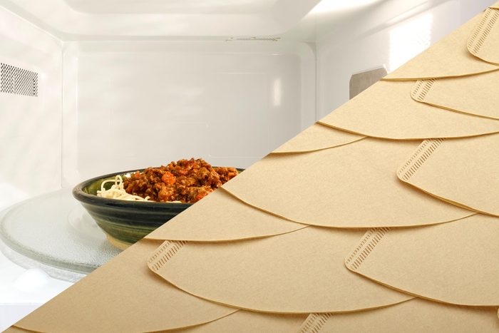 Cover food in microwave