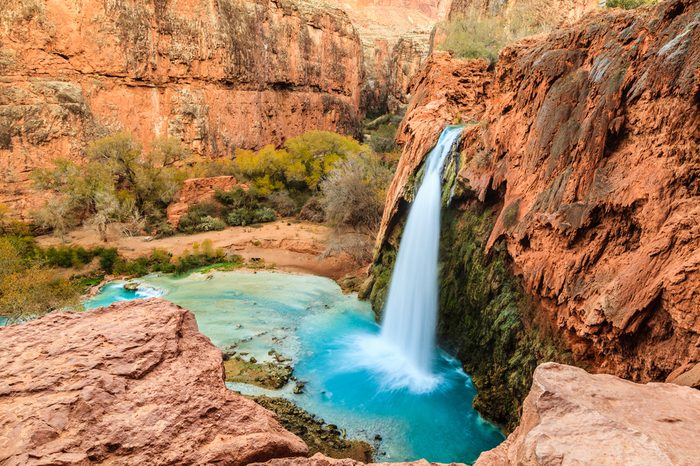 Waterfall in the canyon