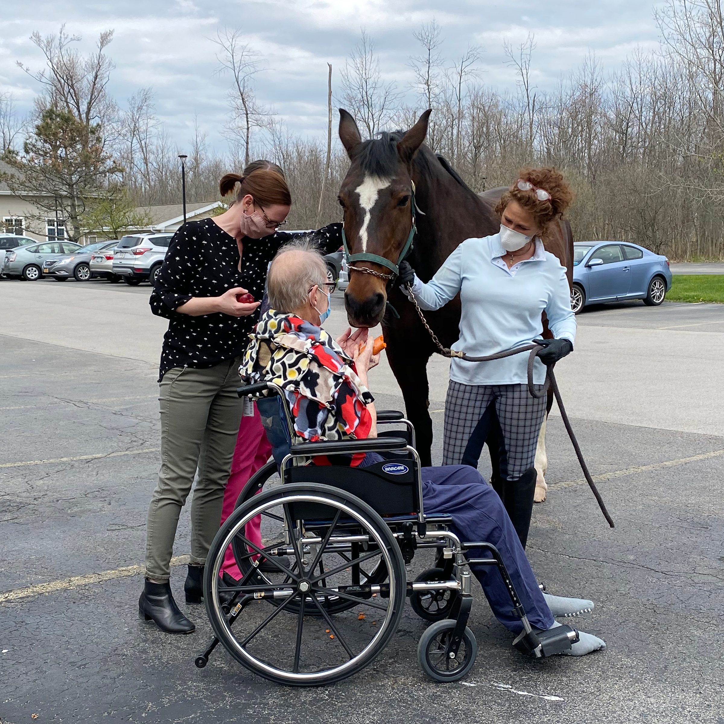 Nurse surprises patient with a horse