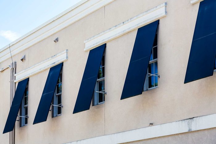 storm shutters on windows