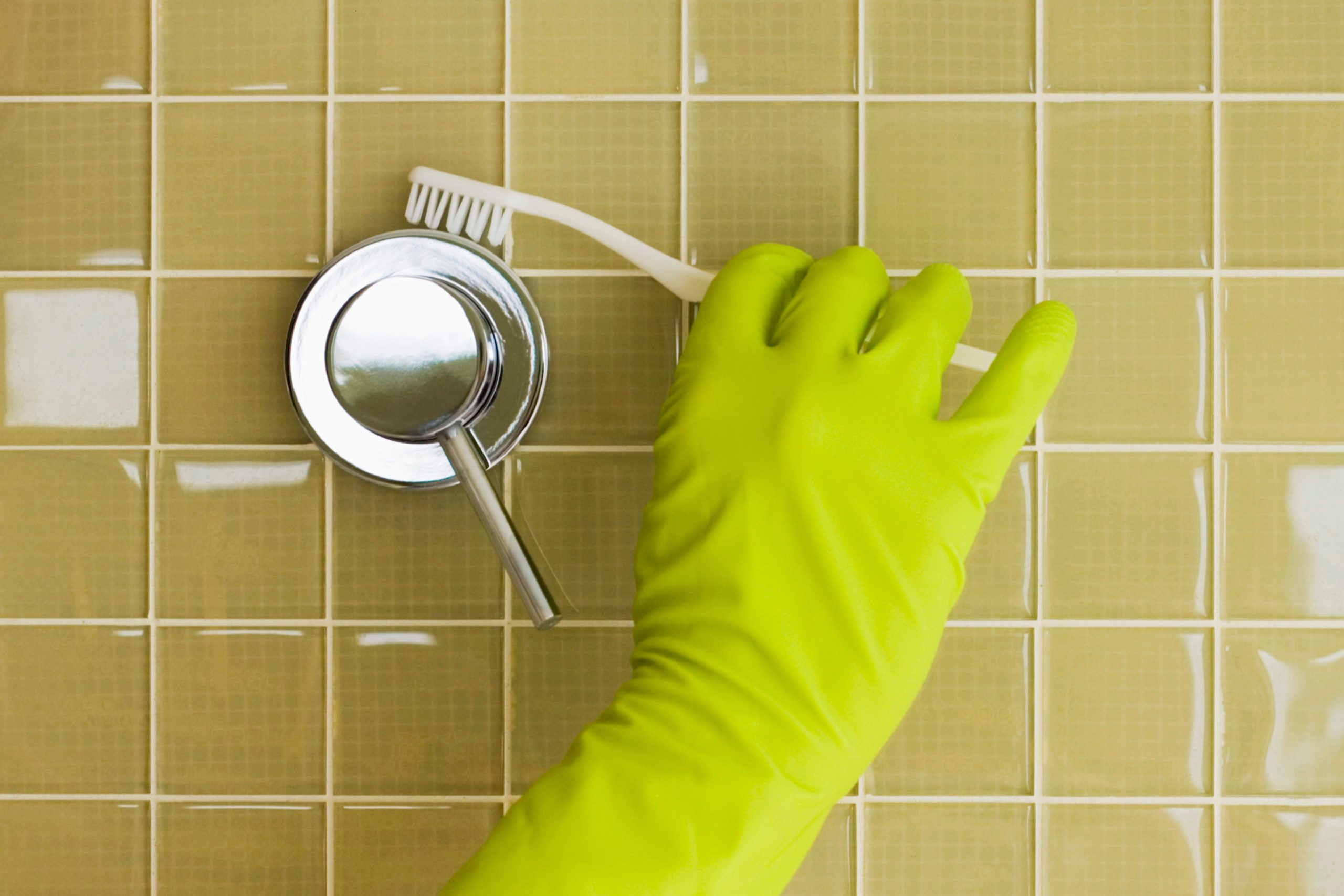 clean with toothbrush