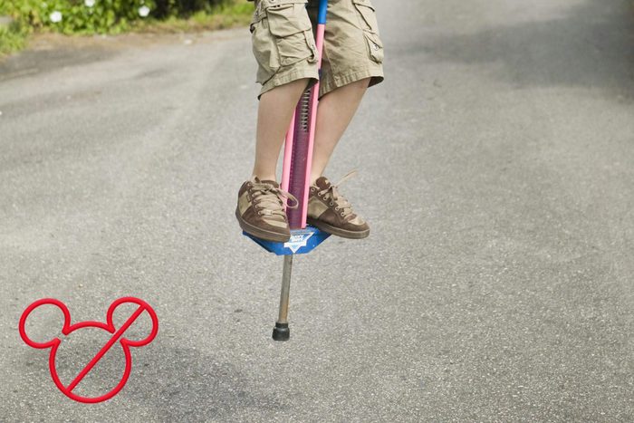 kid on a pogo stick