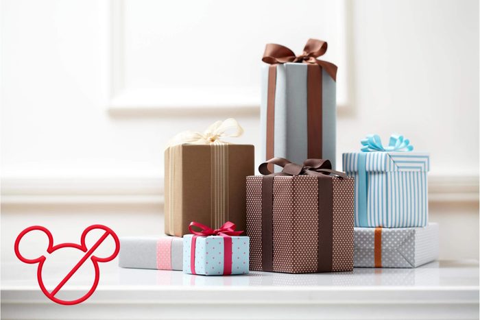 pile of wrapped gifts