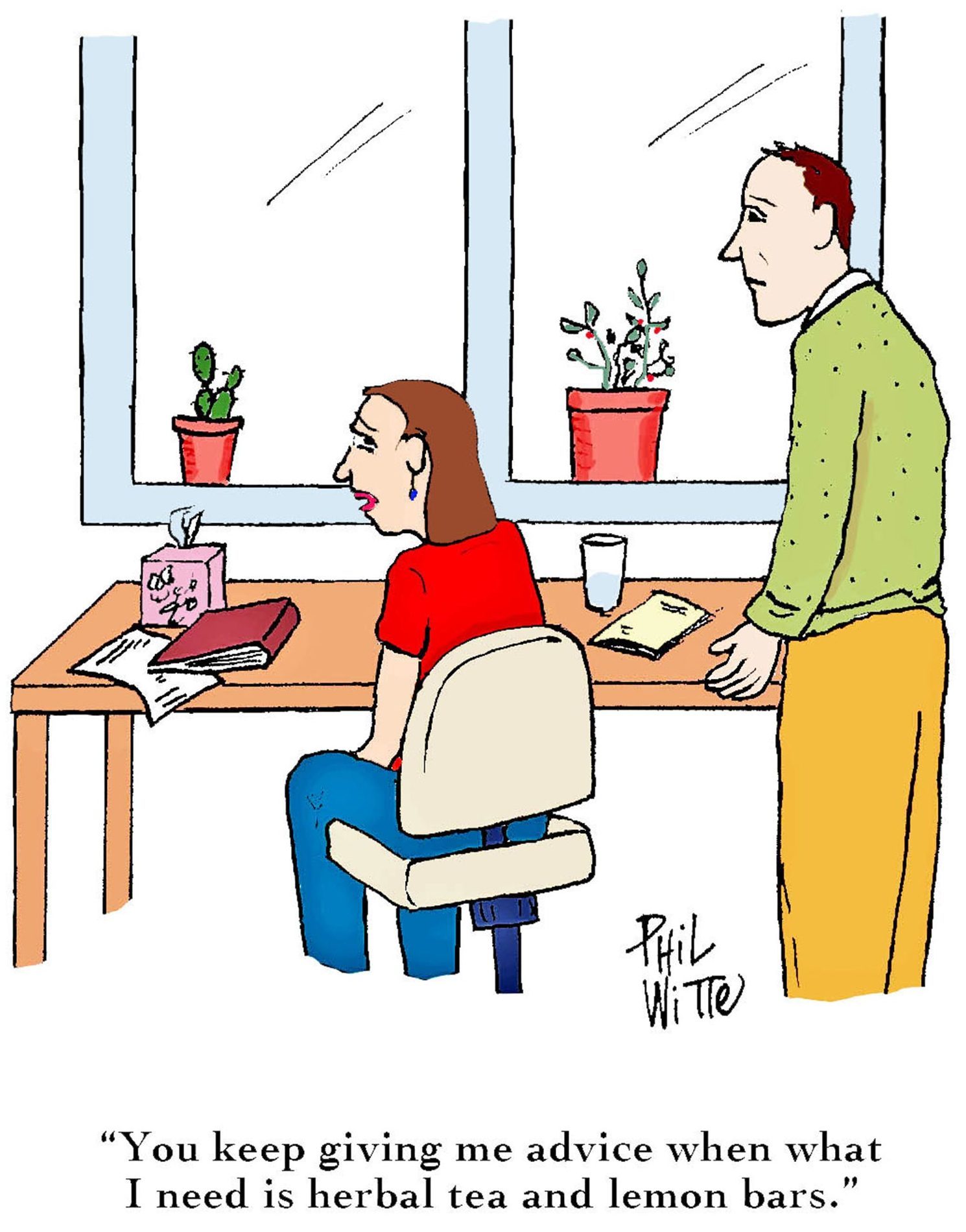 Give less advice cartoon