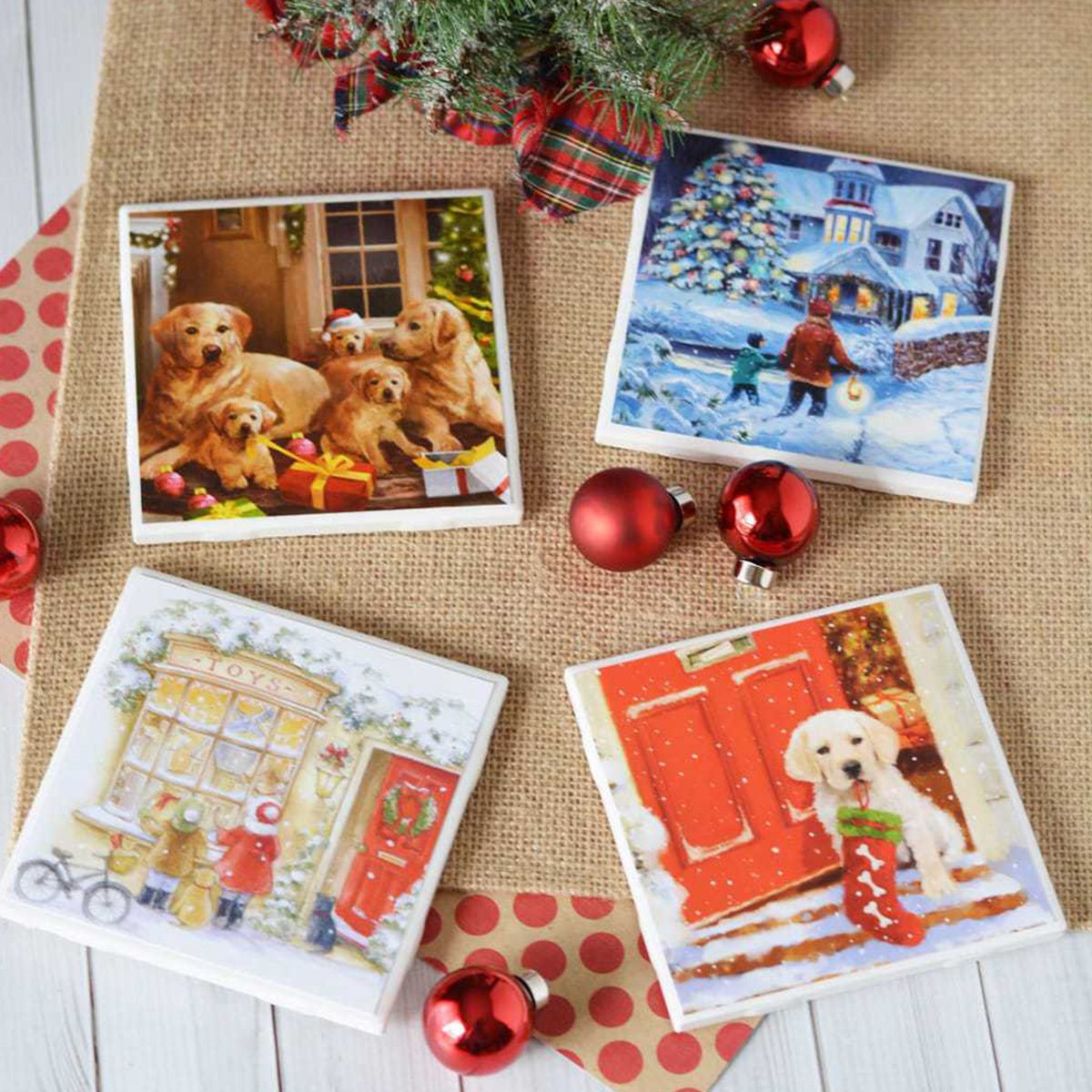 Christmas Coasters diy gift