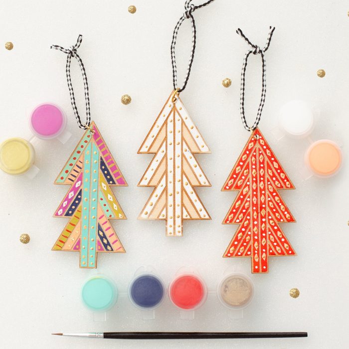 Painted Christmas Tree Ornament