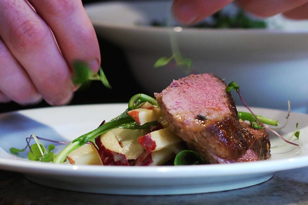 steak at the Tree Restaurant at the Lodge at Woodloch