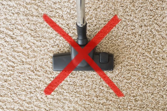 vacuum above with X covering it