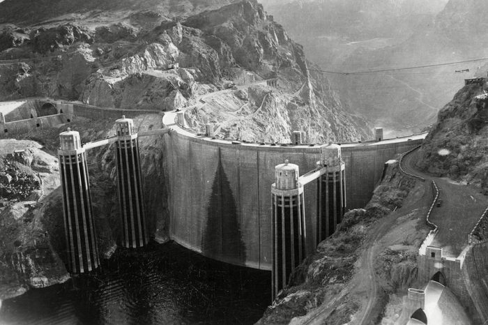 The Hoover Dam (boulder Dam) Nevada Usa circa 1936