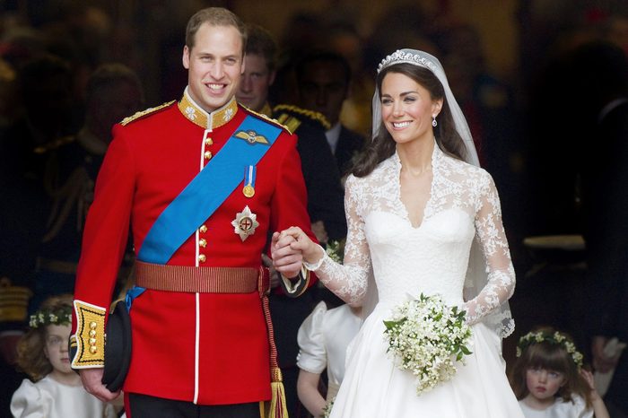 Prince William the Duke of Cambridge and Catherine Middleton the Duchess of Cambridge at Westminster Abbey On April 29 2011 in London England