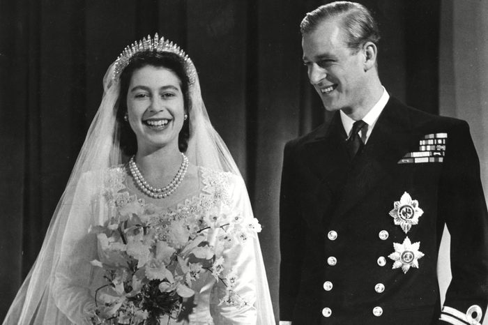 Princess Elizabeth (queen Elizabeth Ii) and Prince Philip Duke of Edinburgh (formerly Lieutenant Philip Mountbatten) Pose Together For an Official Photograph Following Their Marriage at Westminster Abbey On 20 November 1947 1947