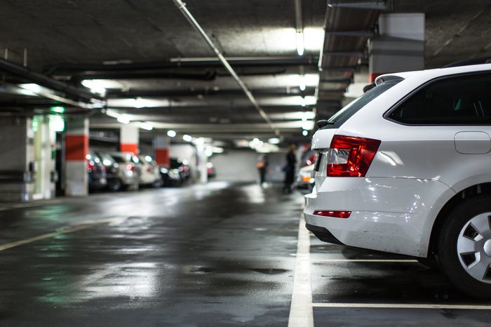 Underground parking/garage (shallow DOF; color toned image)