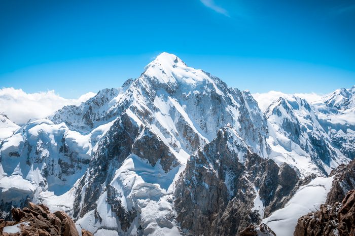 Mountain peak. Everest. National Park, Nepal.