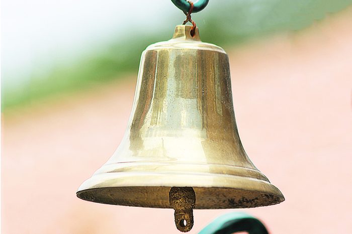 Brass bell hanging