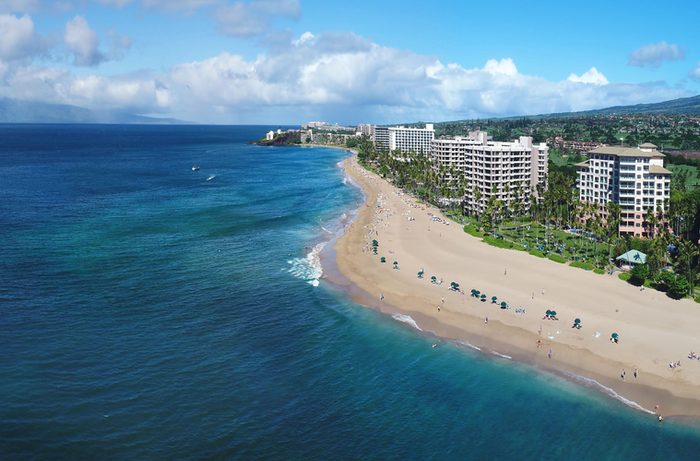 Kaanapali Beach (Aerial Pano) - Island of Maui, Hawaii