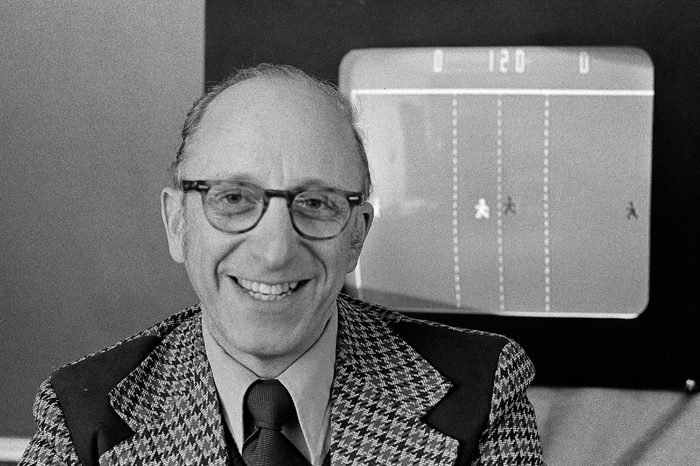 Ralph Baer Ralph Baer, an engineer for Sanders Associates, Inc., of Nashua, N.H., watches his TV hockey game in this double exposure, in Nashua. Baer, a video game pioneer who created an electronic table tennis game, the precursor to "Pong," and led the team that developed the Magnavox Odyssey, the first home video game console, died . He was 92