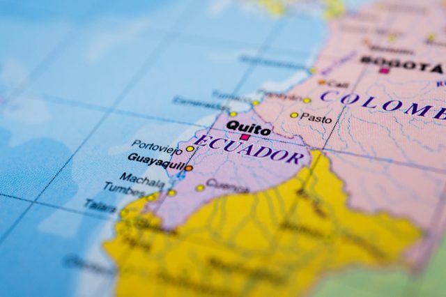 Ecuador map background