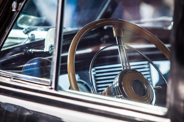 beautiful vintage car steering wheel