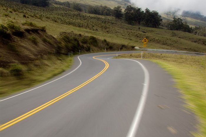 biking down haleakala highway