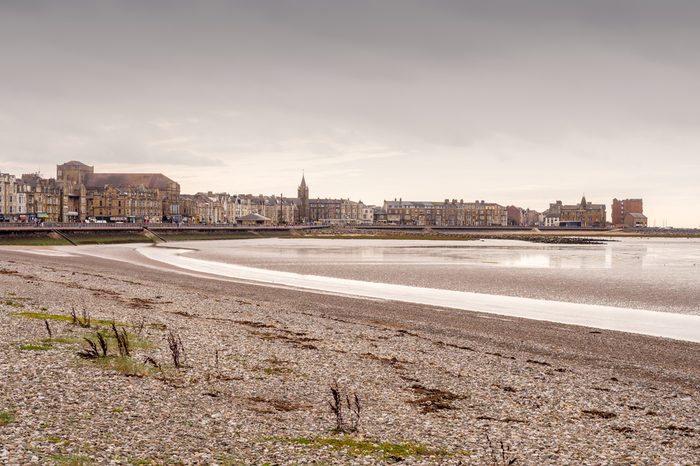 Morecambe bay in early Autumn Sunshine, Morecambe bay, Morecambe, Lancashire, UK