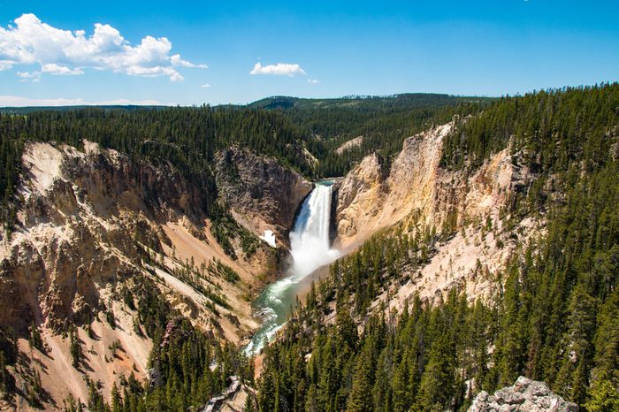 Upper Yellowstone Falls in Yellowstone National Park, Wyoming, United States