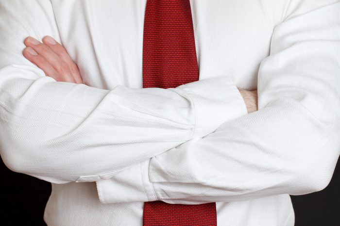 Businessman with arms crossed