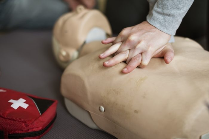 CPR First Aid Training Concept