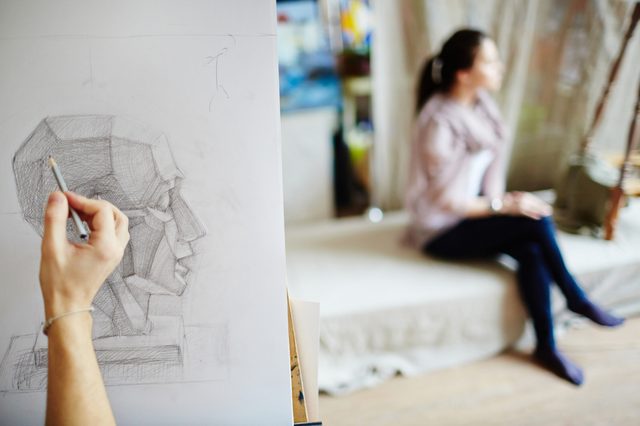 Activity in art class