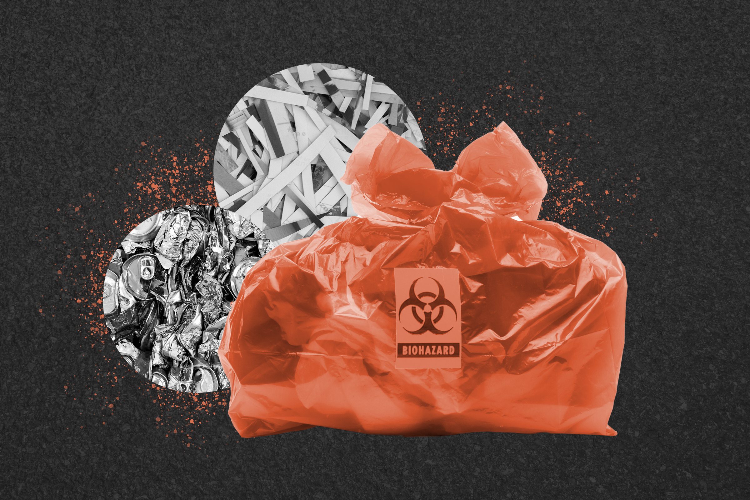 Biohazard Waste Garbage Finds Collage