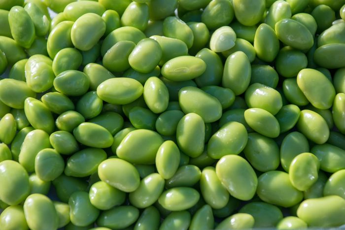 Beans green closeup