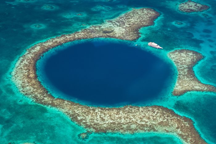 The Great Blue Hole in Belize