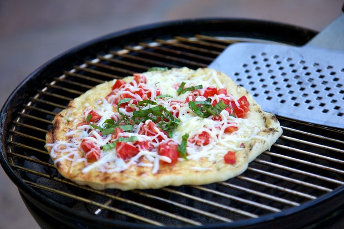 Pizza on the grill