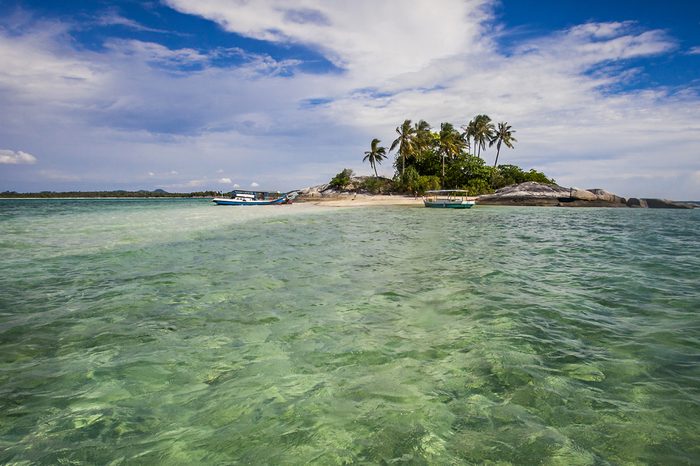 Beautiful View of Belitung, a tourist destination in Bangka Belitung Province, Indonesia