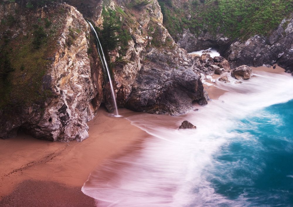 Waterfall at Julia Pfeiffer Burns State Park