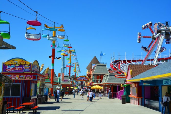 SANTA CRUZ CA USA 04 14 15:The Santa Cruz Beach Boardwalk is an oceanfront amusement park in Santa Cruz, California. Founded in 1907, it is California's oldest surviving amusement park