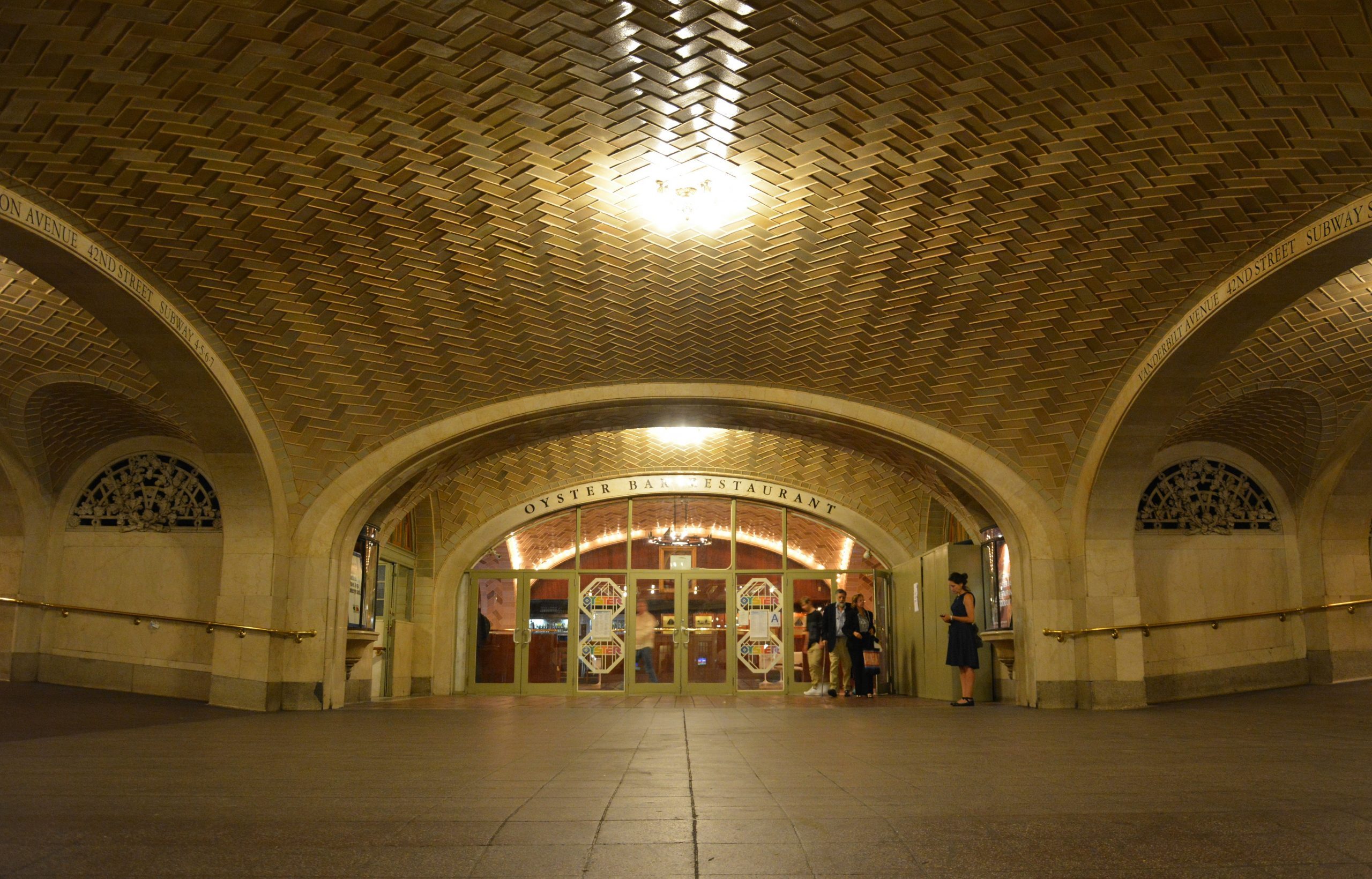 New York City, United States of America - September 29, 2015. Whispering Gallery of the Grand Central Terminal in New York City, with people.