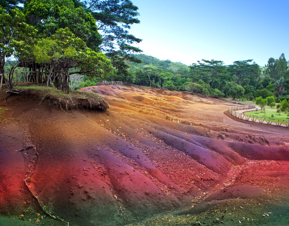 The most famous tourist place of Mauritius - earth of seven colors
