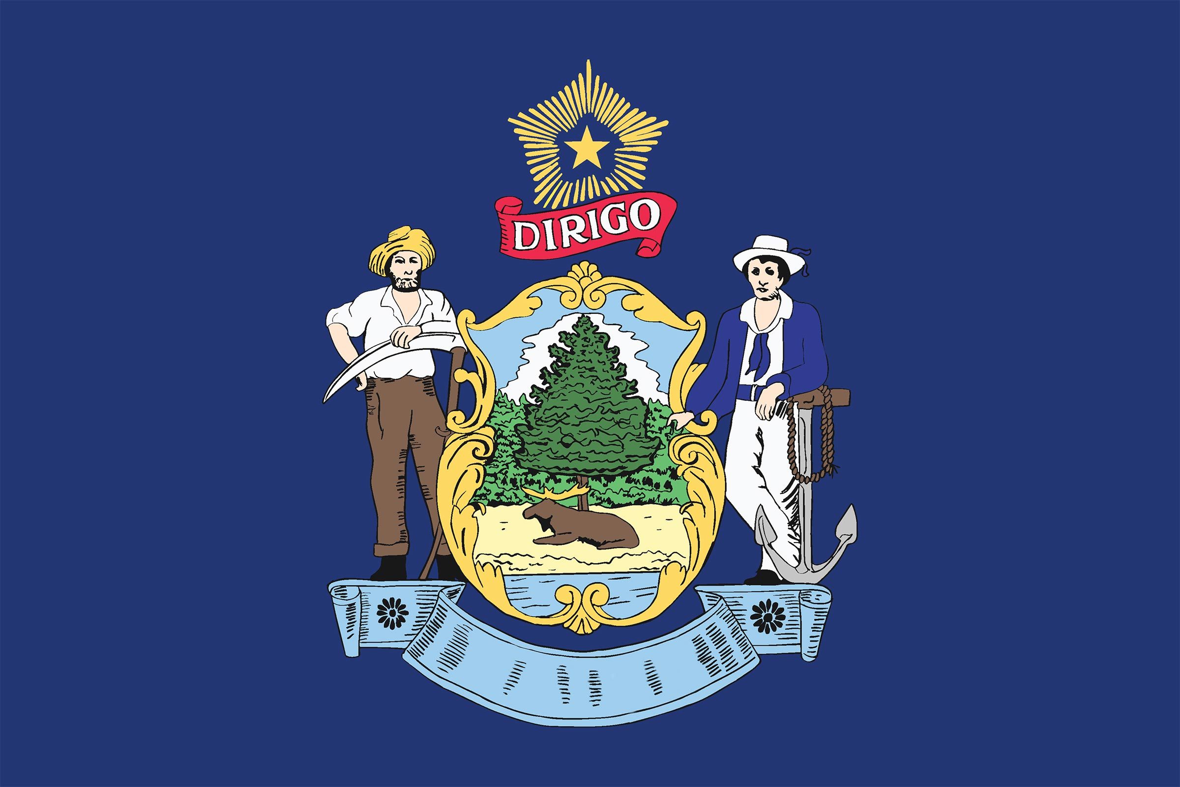 maine state flag