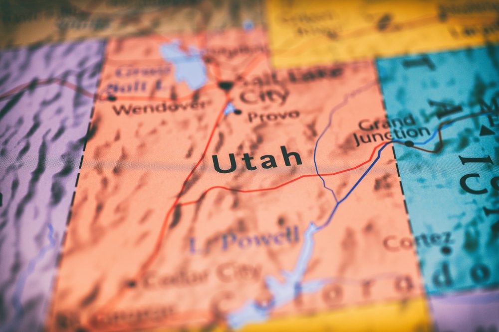 Utah map background 