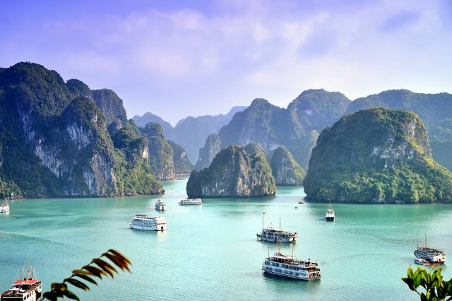 Karst landforms in the sea, the world natural heritage - halong bay